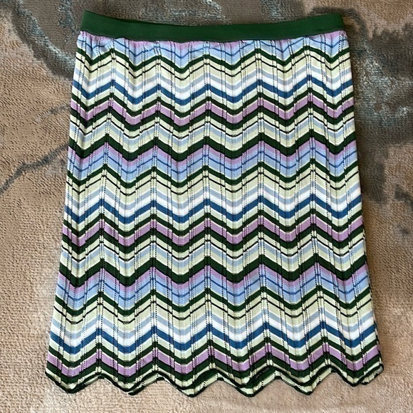 Torn by Ronny Kobo Chevron Knit Pull On Skirt - Picture 1 of 8